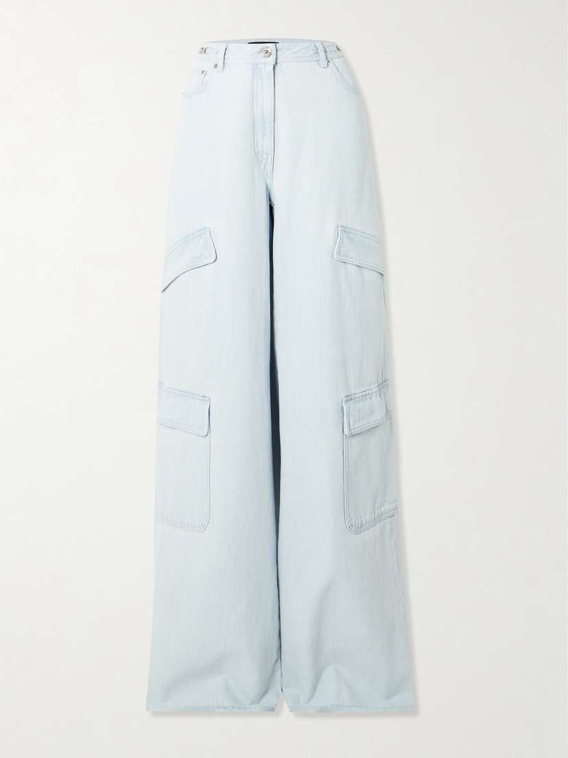 Versace High-rise Wide-leg Cargo Jeans