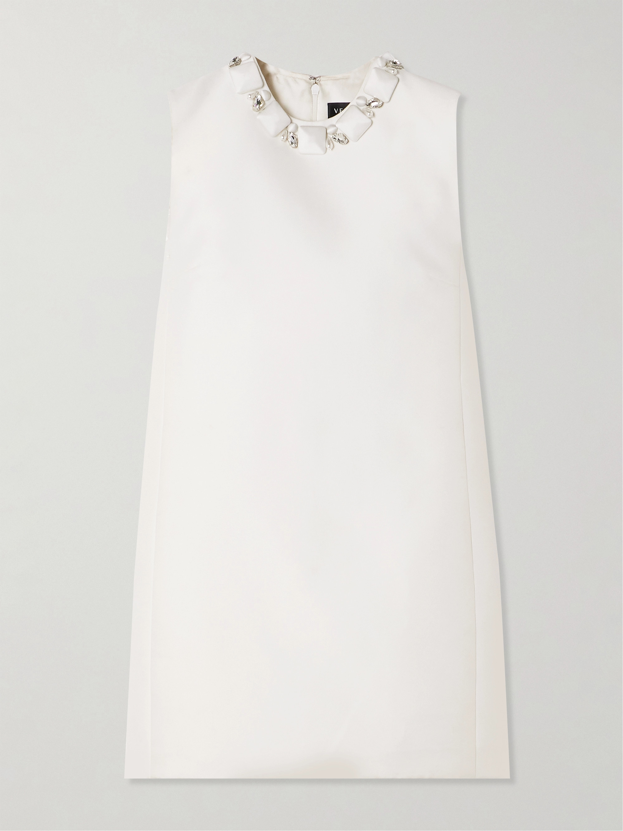 Versace Embellished satin mini dress