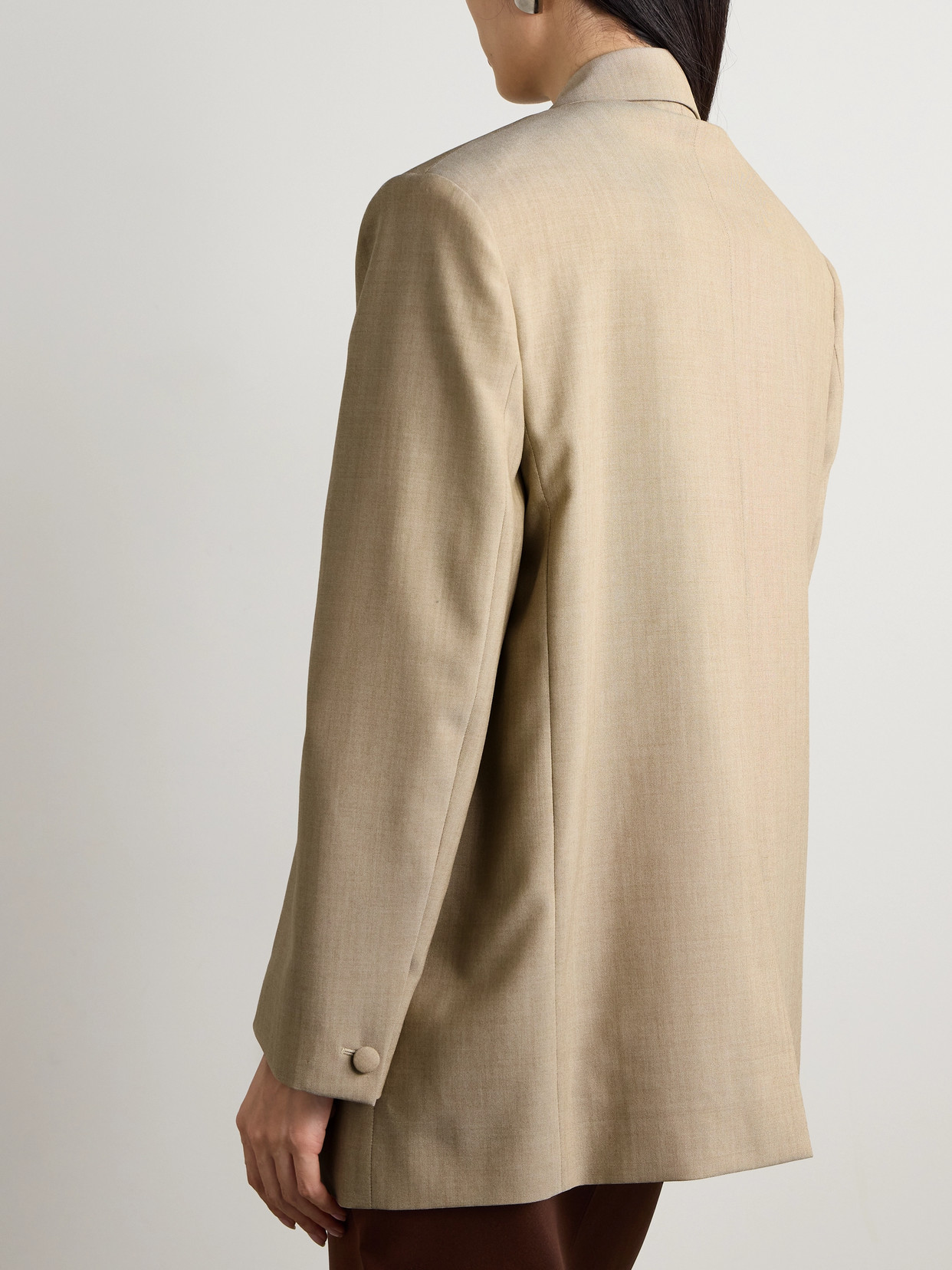 Shop Givenchy Double-breasted Wool Blazer In Neutrals