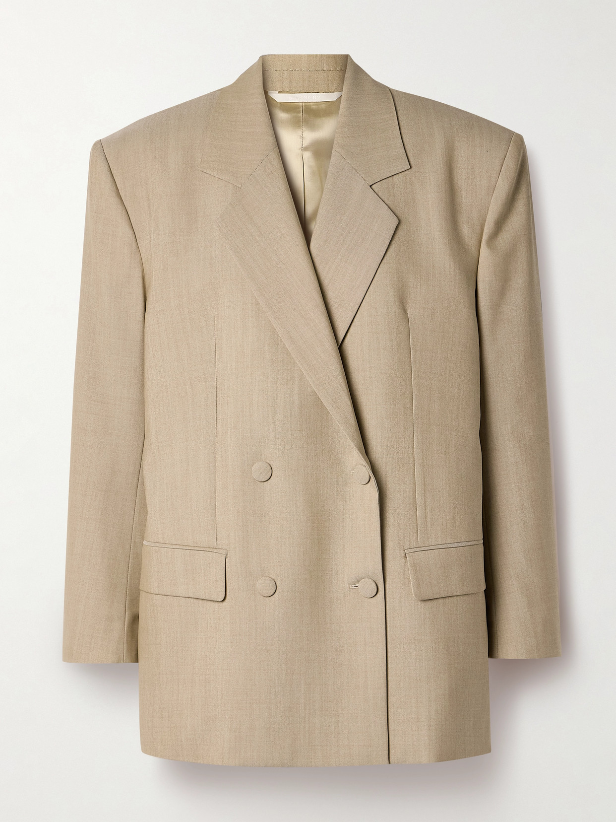 Givenchy Double-breasted Wool Blazer In Neutrals