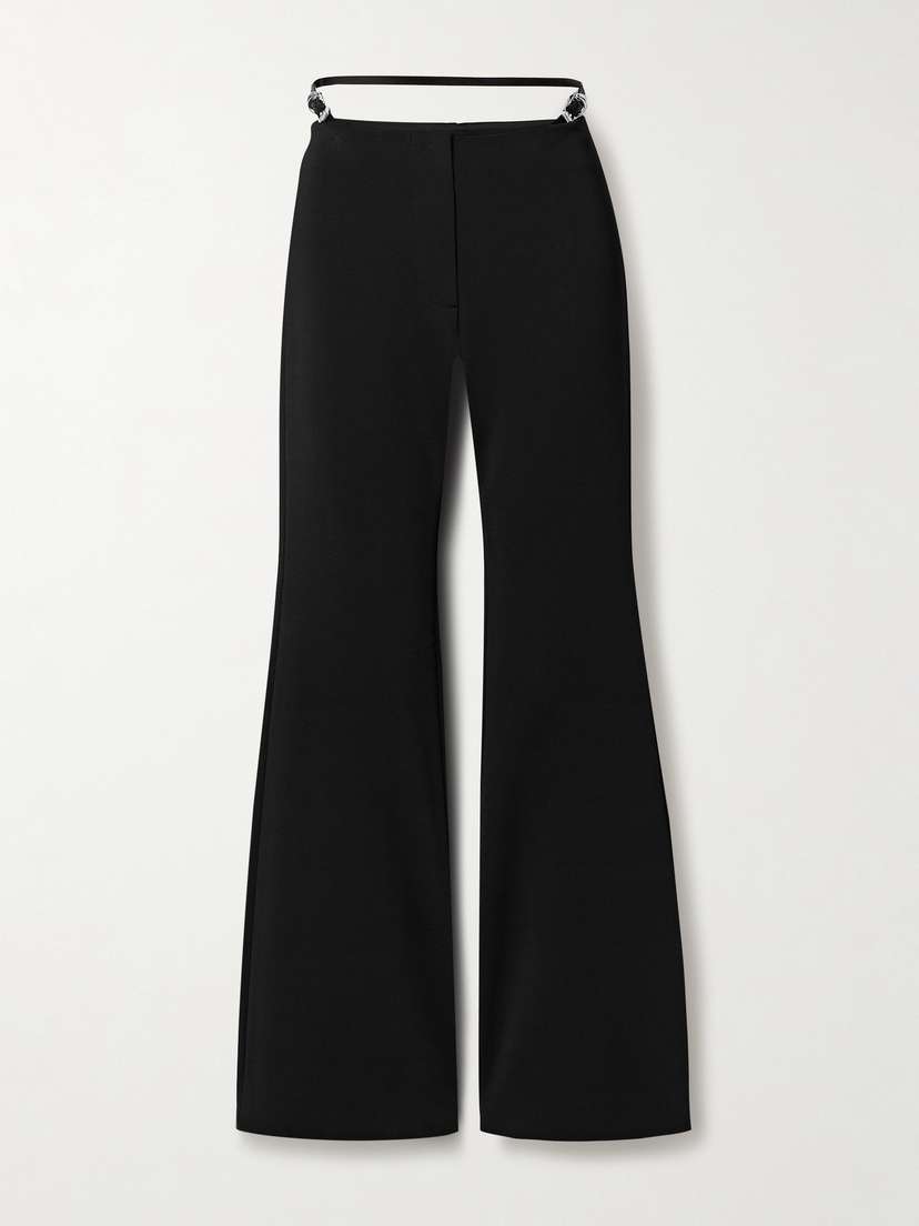 Givenchy Belted Stretch-jersey Flared Pants