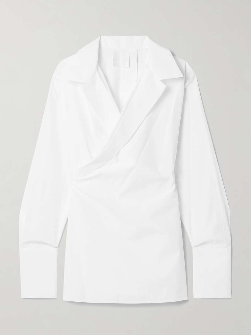 Givenchy Cotton-poplin Wrap Top