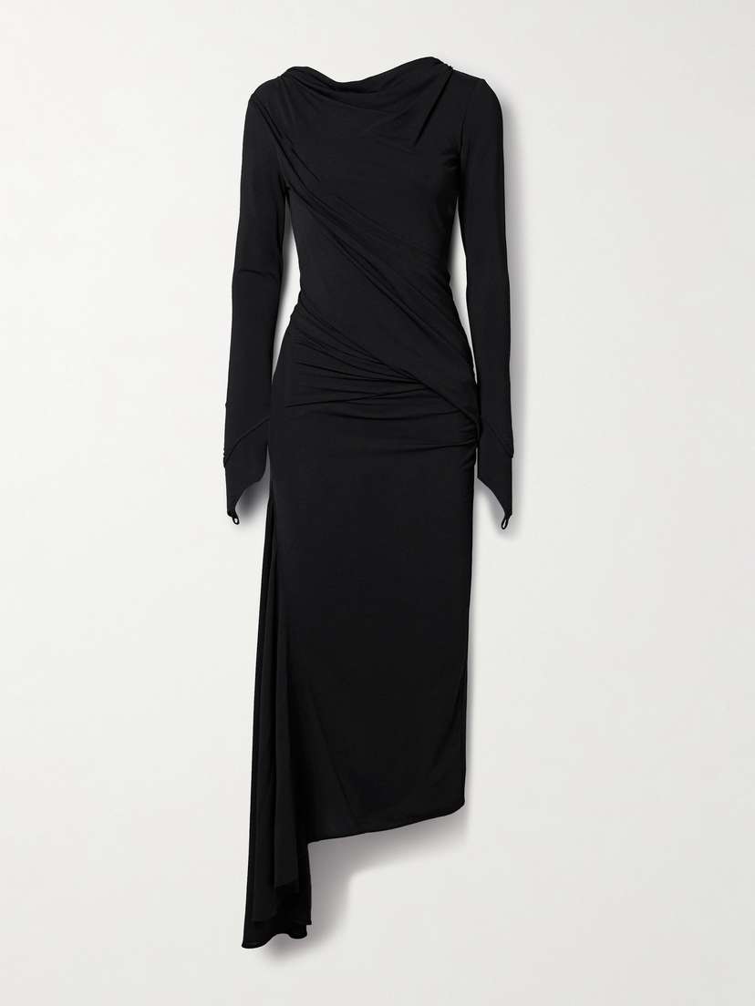 Givenchy Asymmetric Draped Crepe-jersey Gown