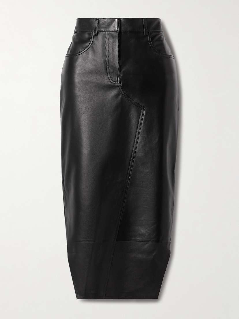 Givenchy Leather Midi Skirt