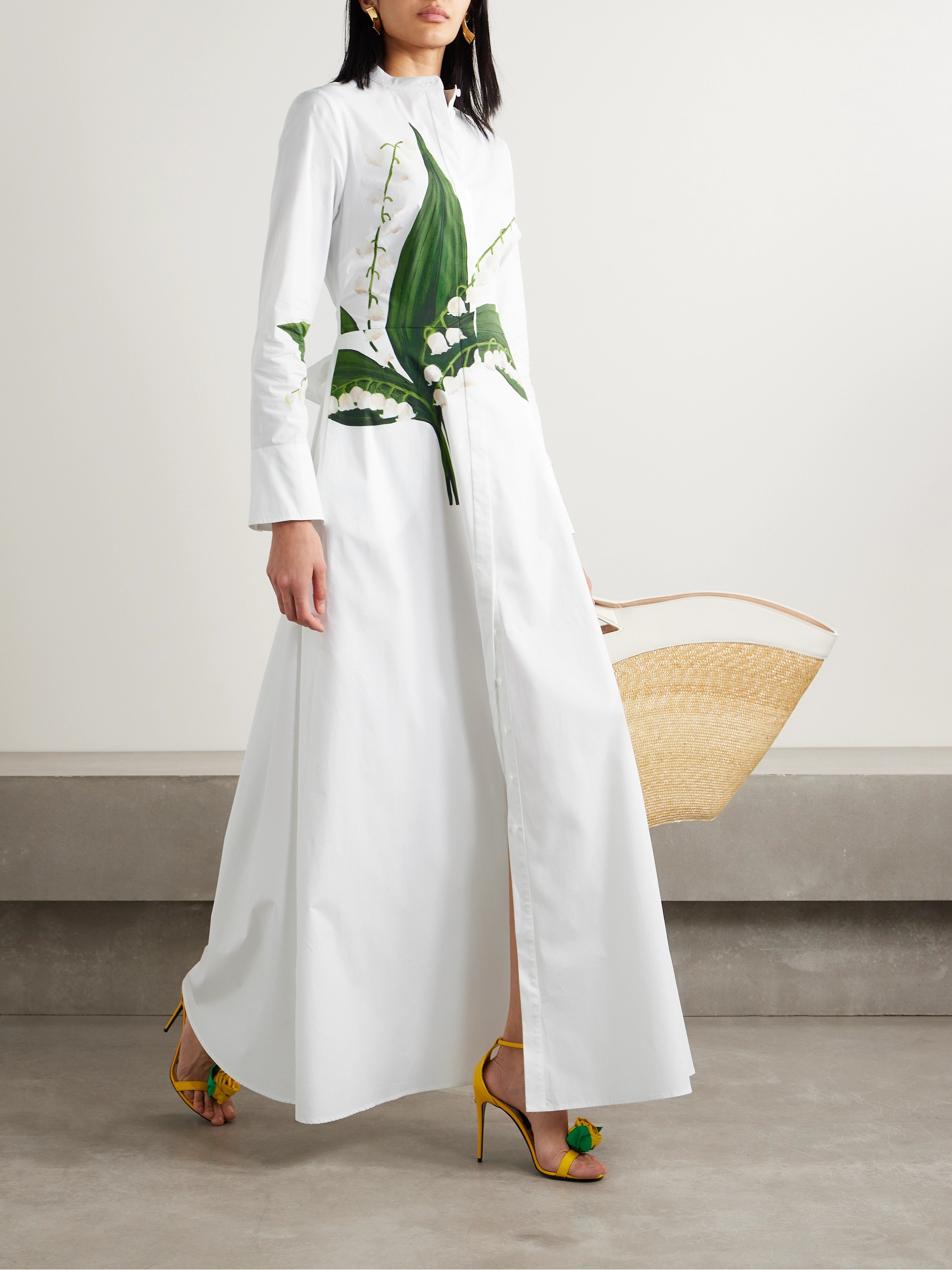 lily of the valley maxi dress Abby Bodice with Dahlia Skirt in Lily of the Valley Jacquard