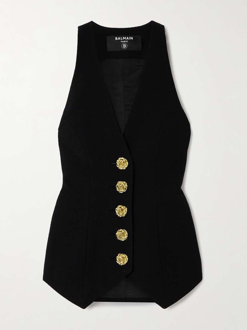Balmain Wool-crepe Vest