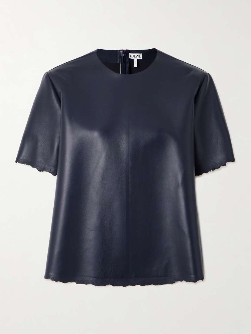 Loewe Distressed Embossed Leather T-shirt