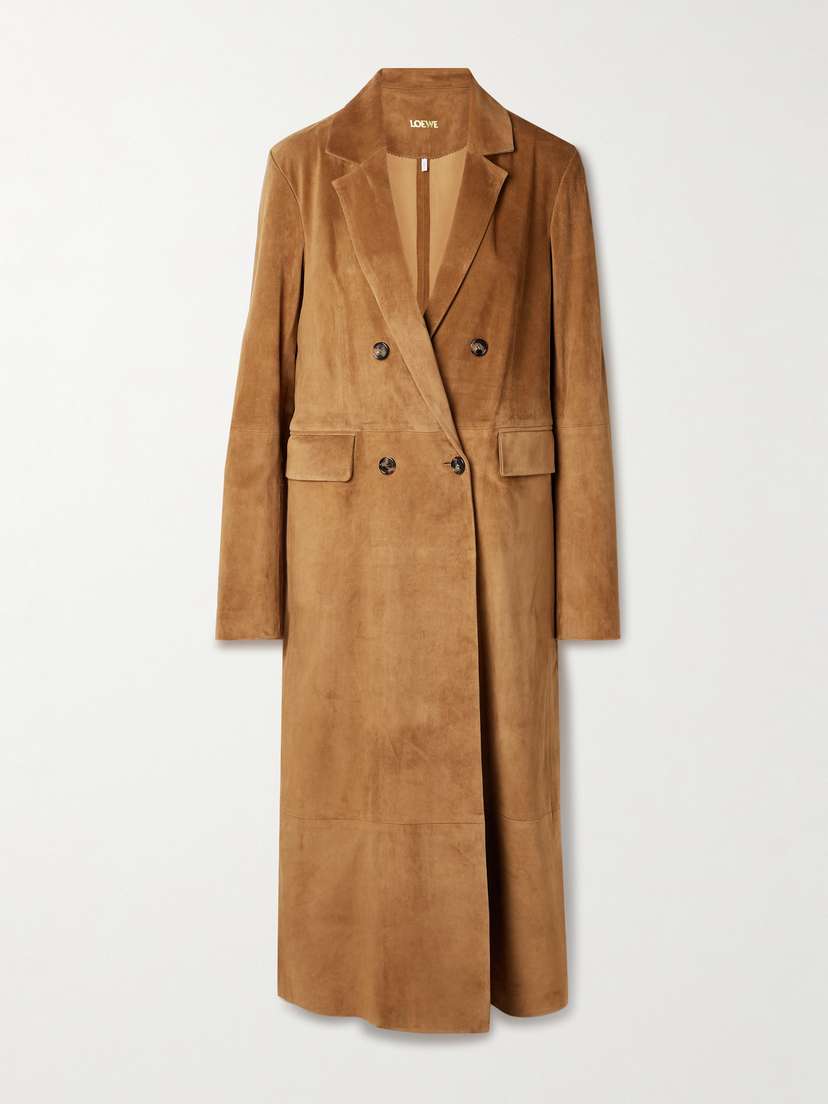 Loewe Double-breasted Suede Coat