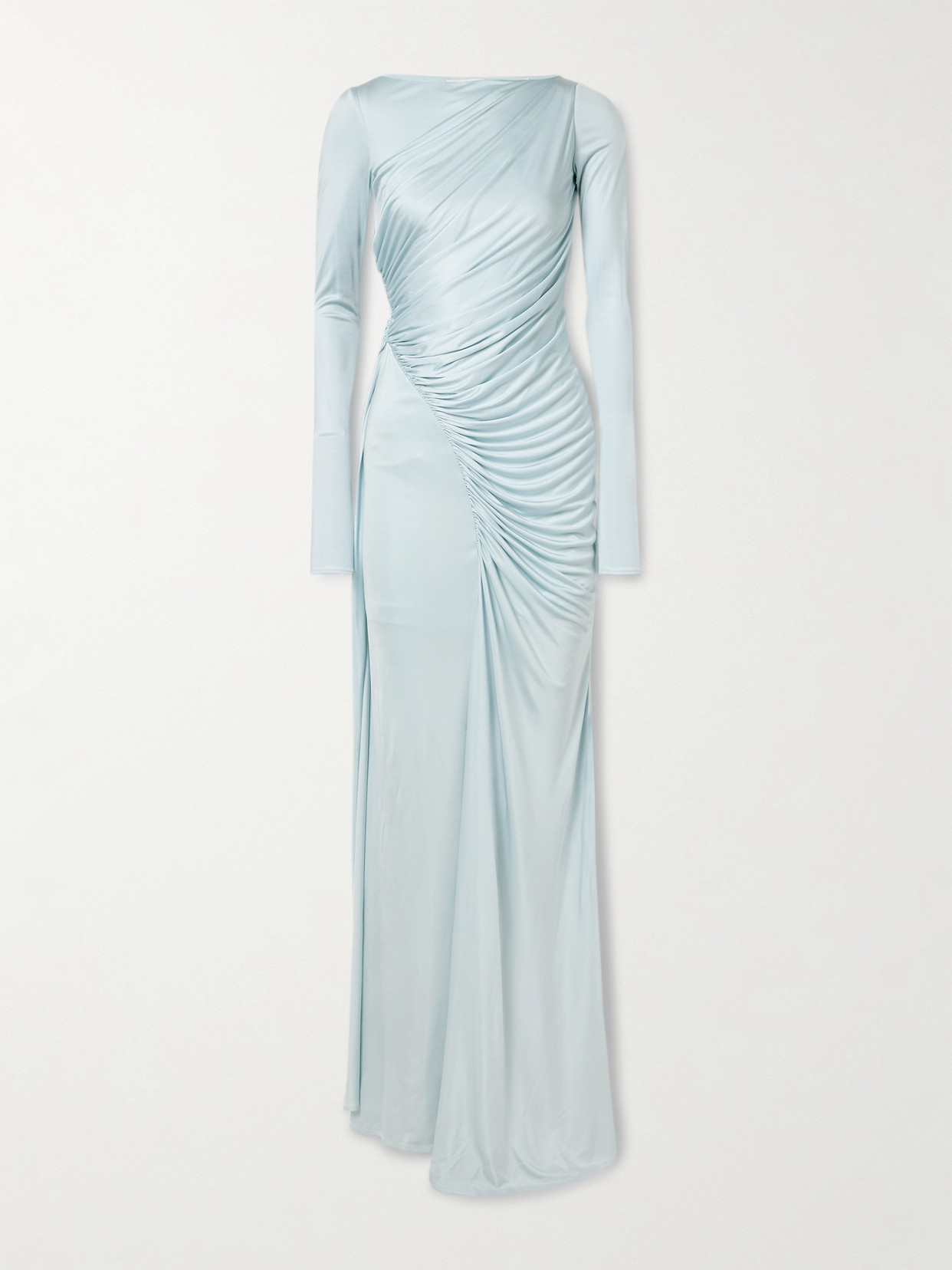 Givenchy Ruched Stretch-jersey Gown In Blue