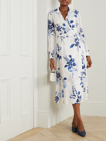 Ralph Lauren Collection Aniyah belted floral-print voile wrap dress
