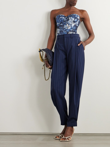 Ralph Lauren Collection Cassidy striped wool-twill pants