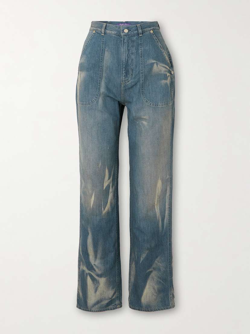 Ralph Lauren Collection Driss Distressed Straight-leg Jeans