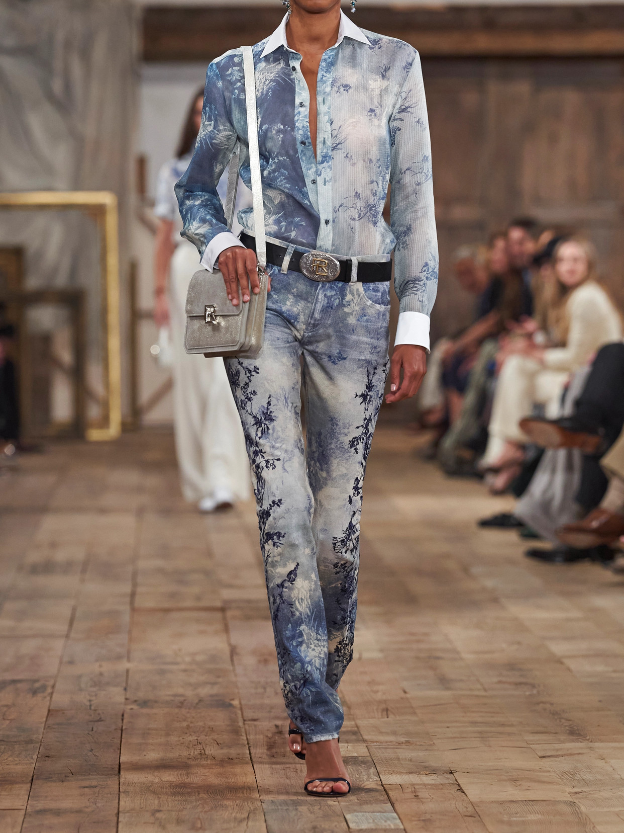 Collection - Nancie Cotton Poplin-Trimmed Floral-Print Silk-Gauze Shirt
