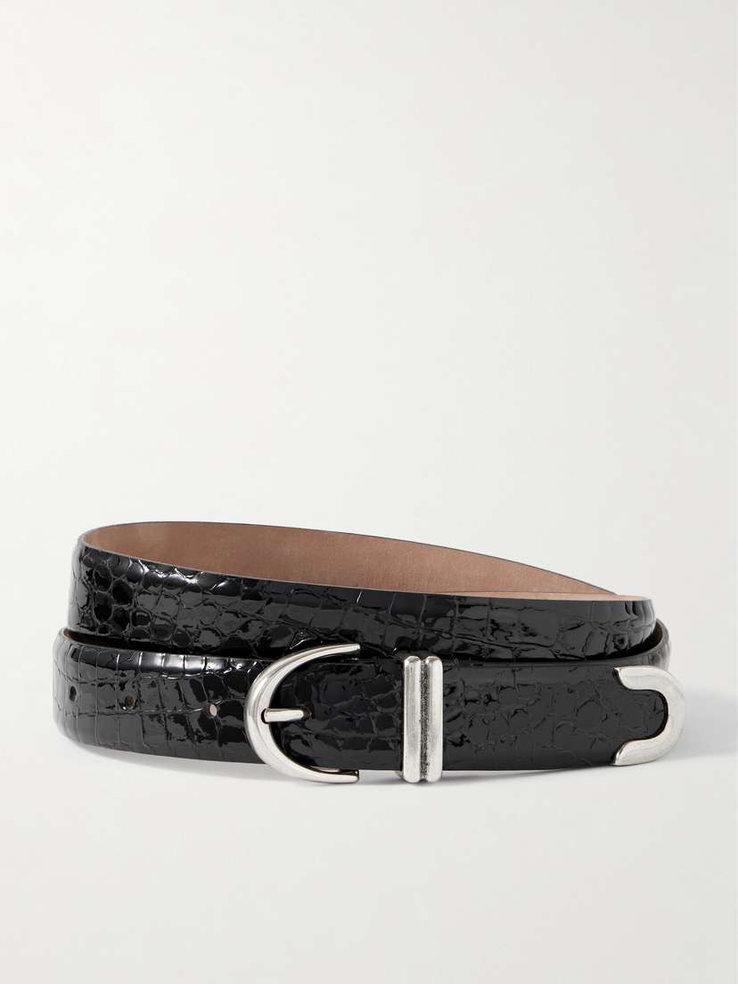 Khaite — Bambi croc-effect leather belt