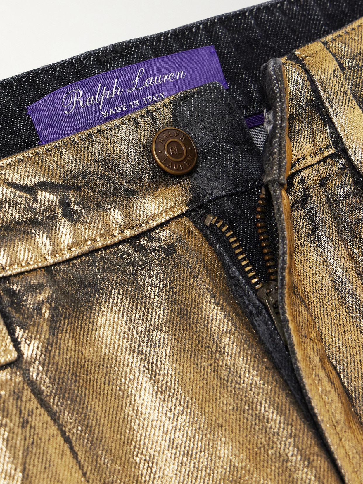 Collection - Metallic Coated Low-Rise Skinny