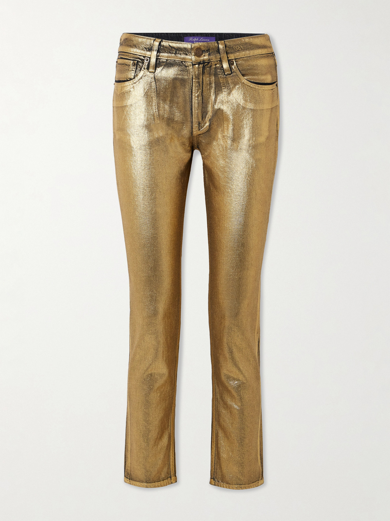 Collection - Metallic Coated Low-Rise Skinny