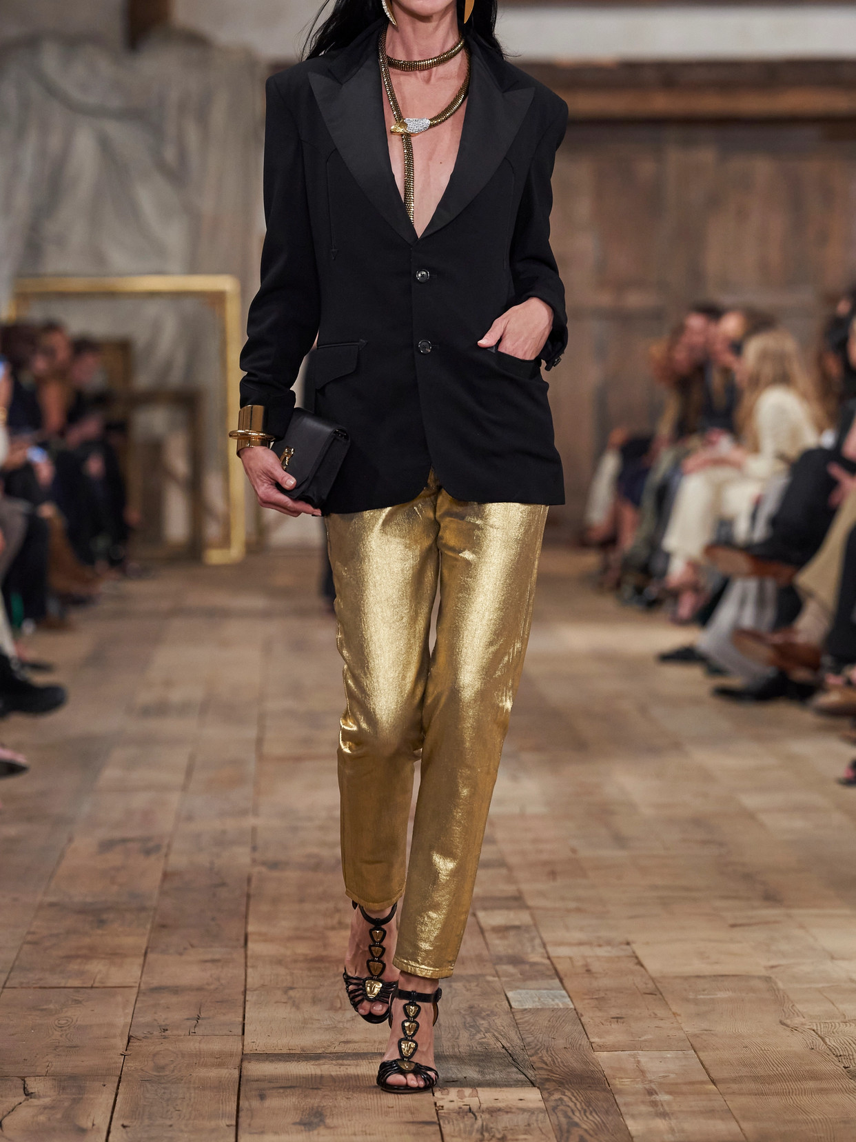 Collection - Metallic Coated Low-Rise Skinny