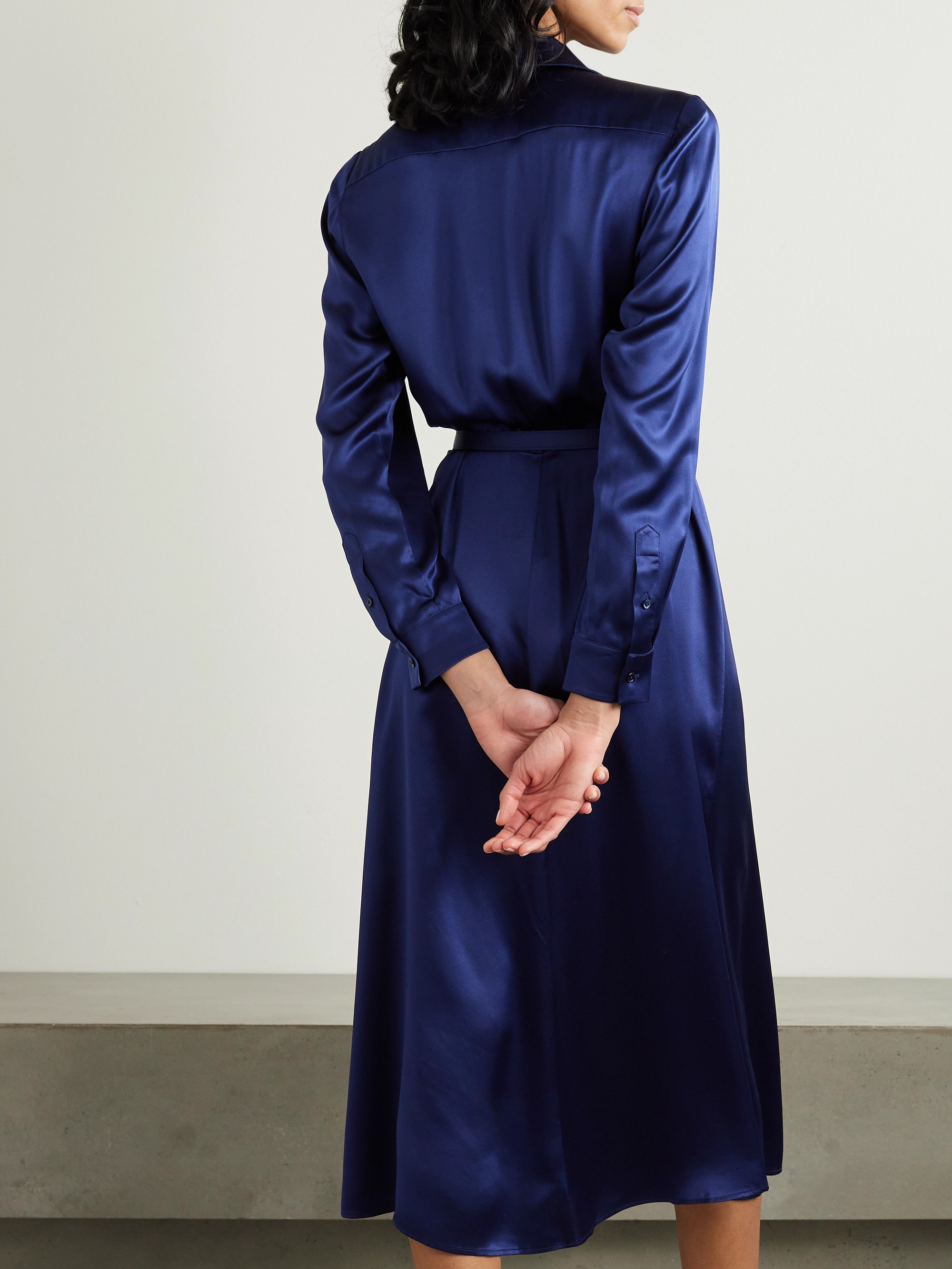 Ralph Lauren Collection - Aniyah belted silk-satin midi wrap dress | Plush