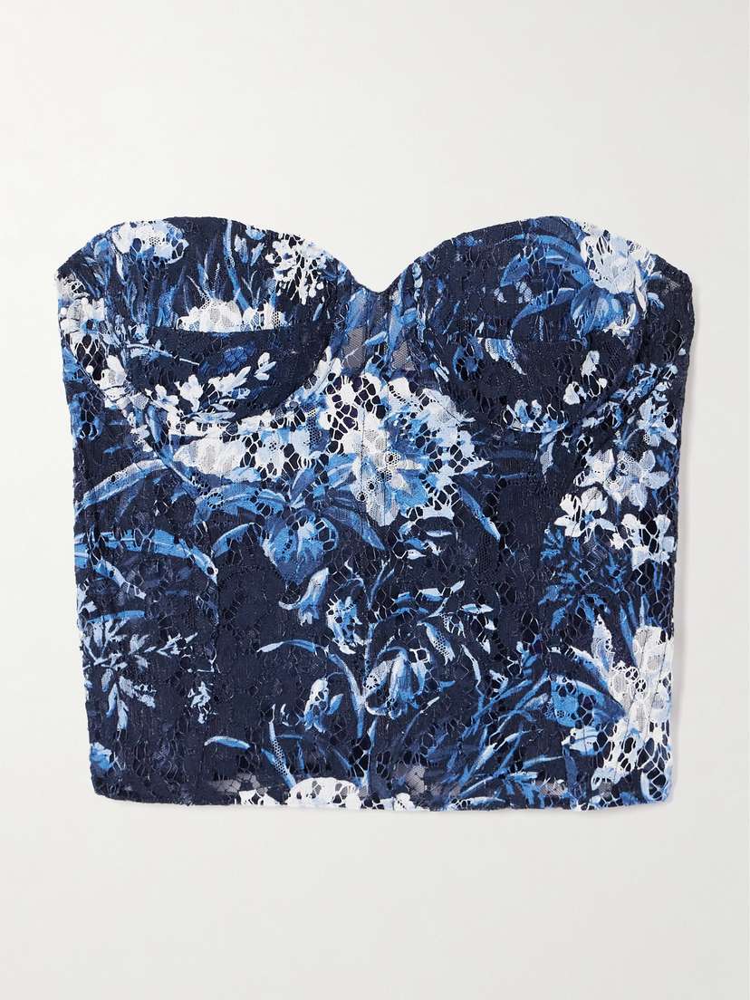 Ralph Lauren Collection Cropped Corded Lace Top