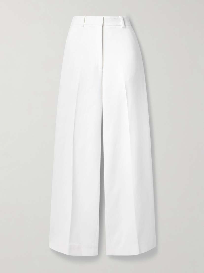 Khaite Bacall Crepe Wide-leg Pants