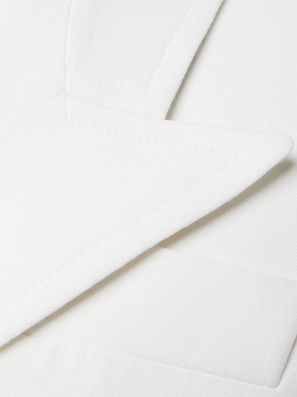 Khaite Jacobson Brushed Leather Coat In White