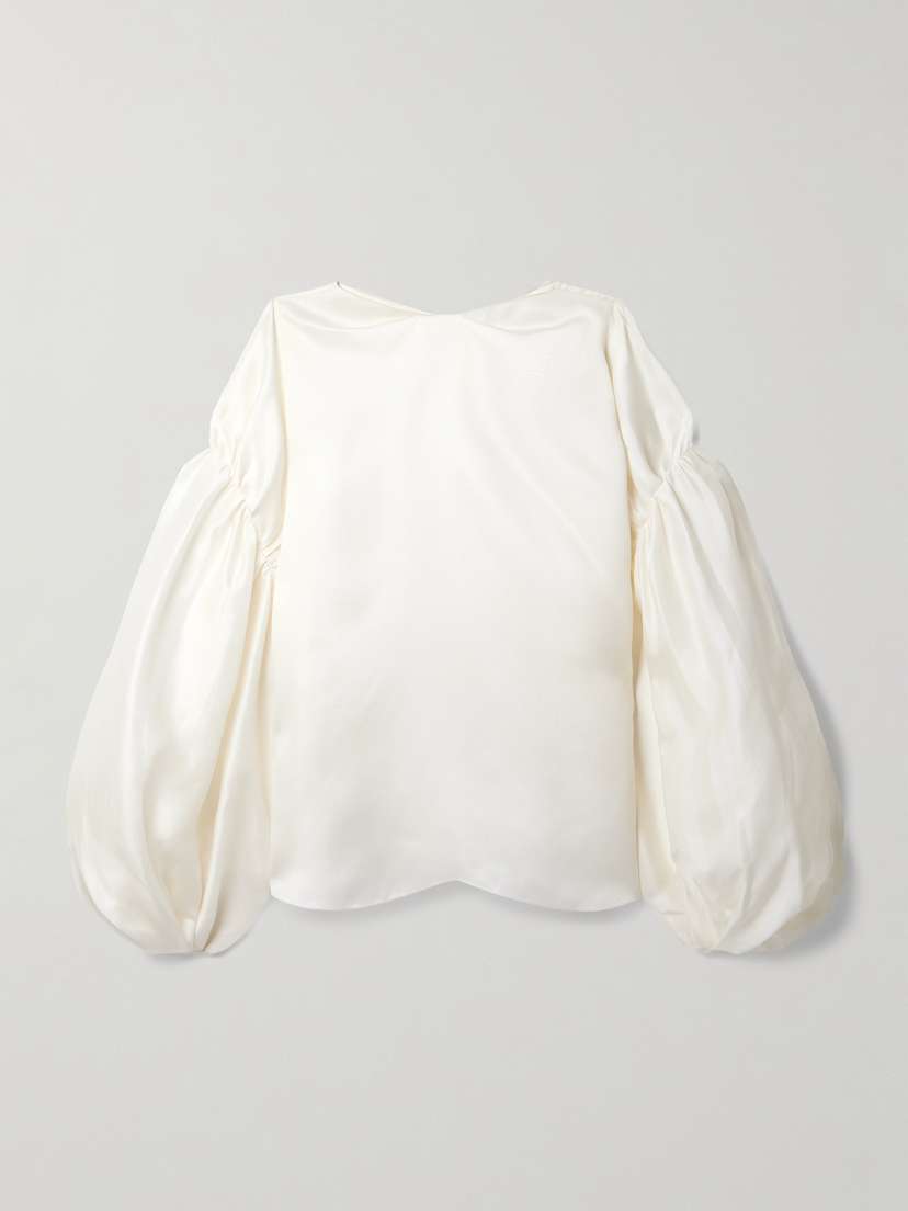 Khaite Quico Oversized Silk Blouse