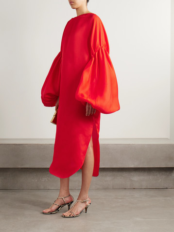KHAITE Zelma silk midi dress