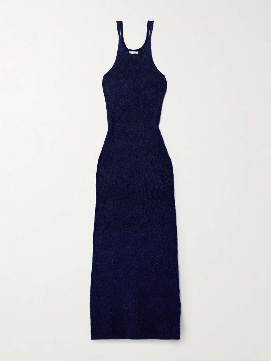 jaime brushed silk and cashmere-blend maxi dress