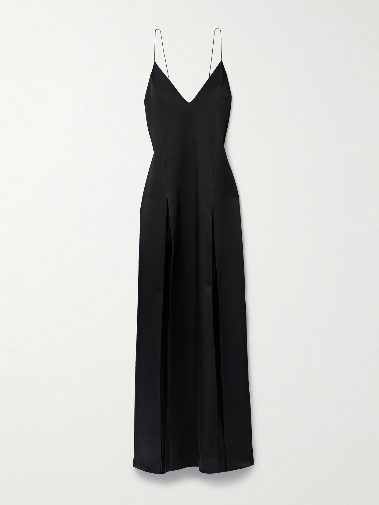 Shop Khaite Nonya Crepe Maxi Dress In Black