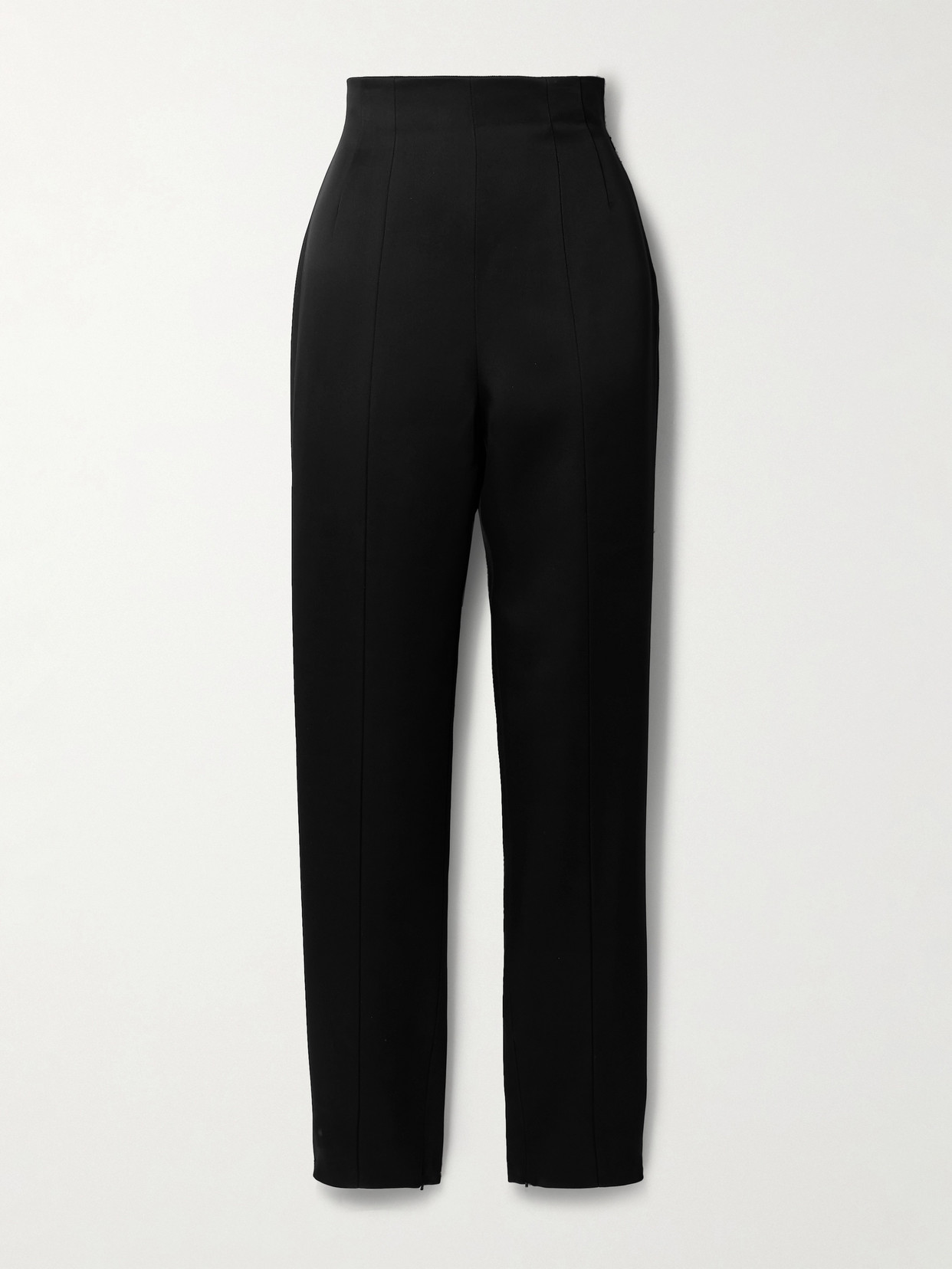 Shop Khaite Lenn High-rise Crepe Pants In Black