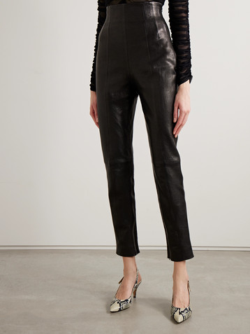 KHAITE Lenn high-rise leather pants