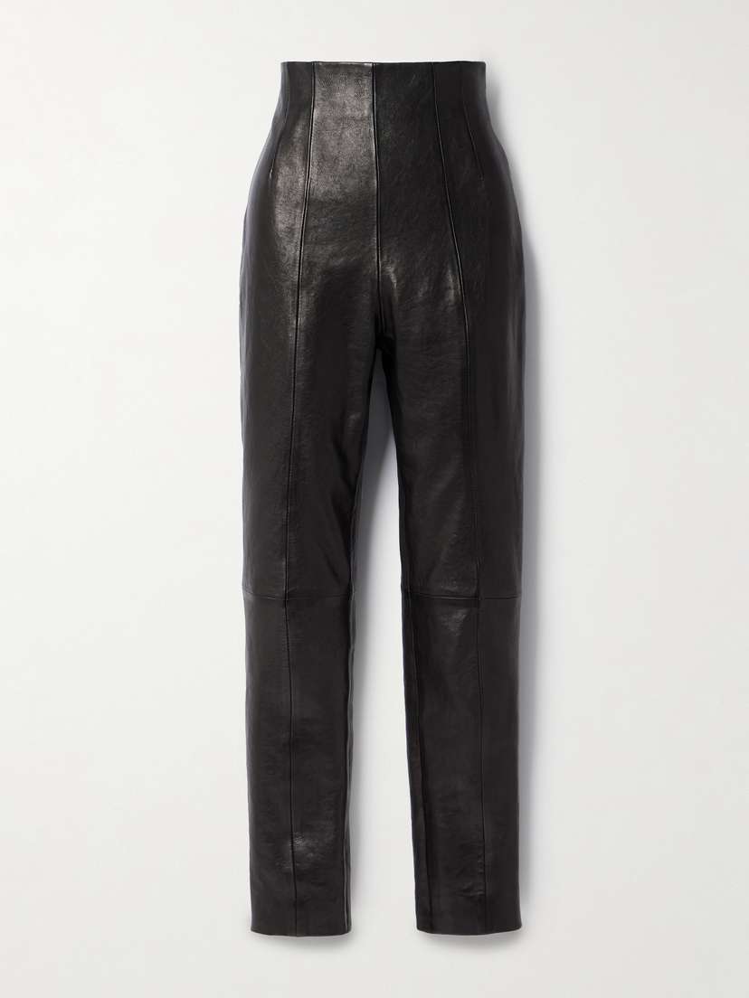 Khaite Lenn High-rise Leather Pants