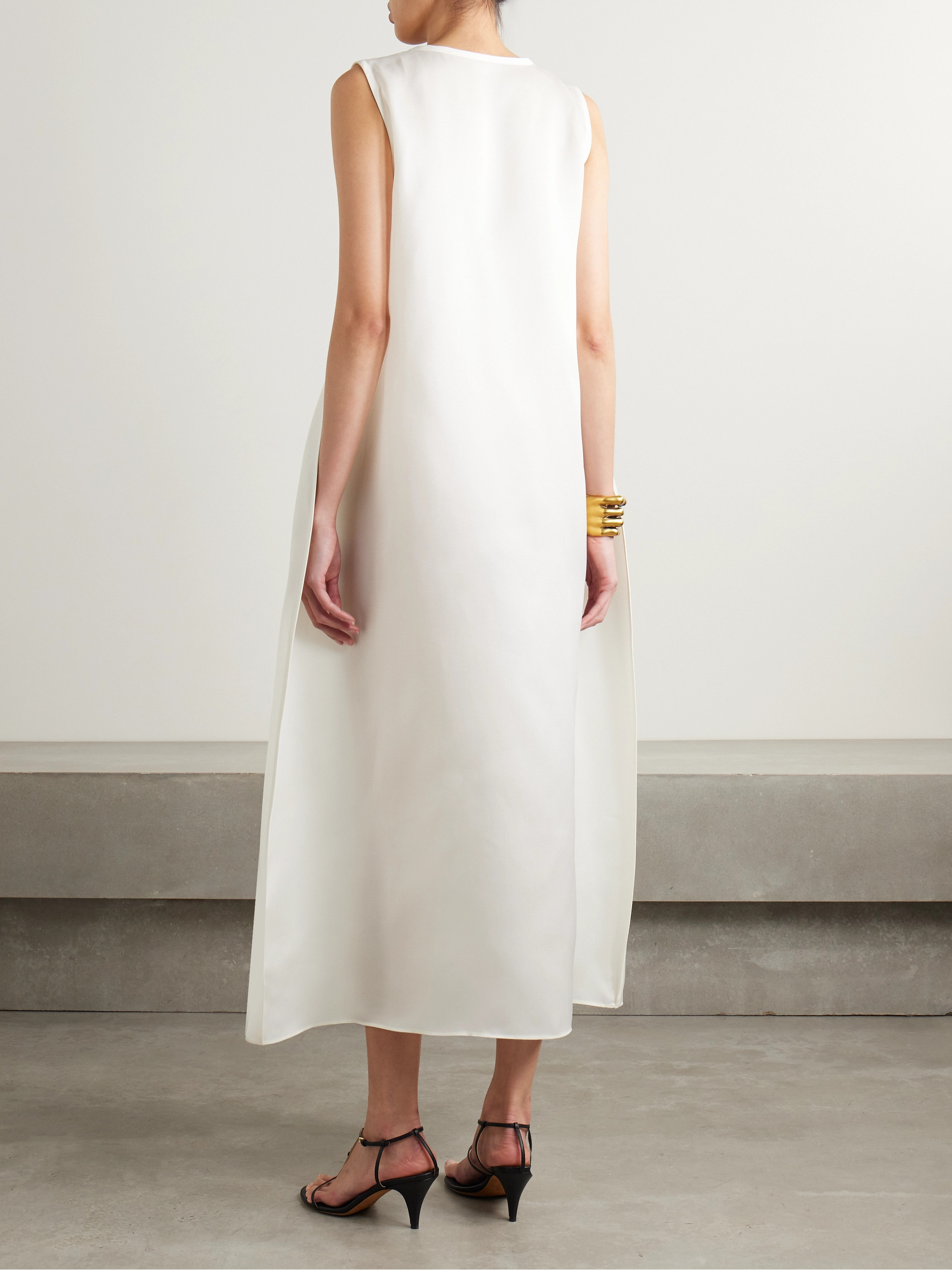 KHAITE Coli silk-organza midi dress thumbnail