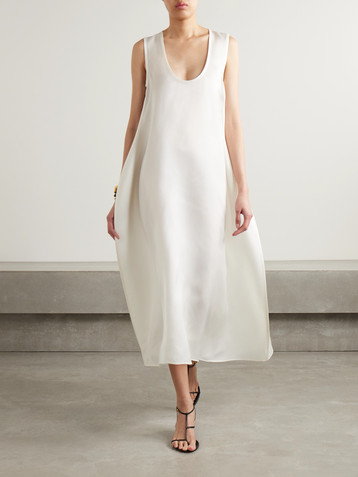 KHAITE Coli silk-organza midi dress