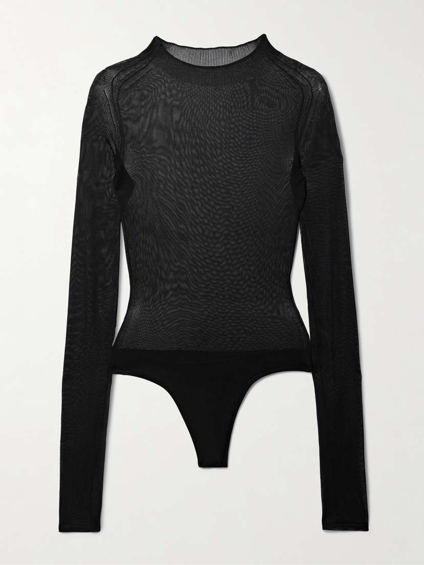 Khaite Enzo Silk-blend Thong Bodysuit