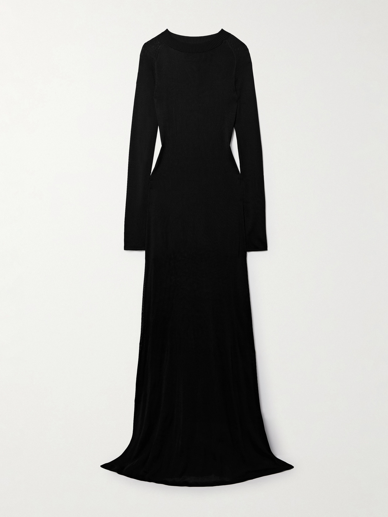 KHAITE - Valera Knitted Maxi Dress - Black