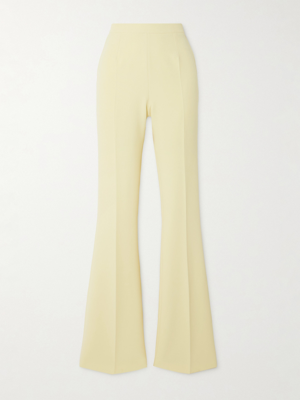 Safiyaa Alexa Stretch-crepe Flared Pants In Yellow