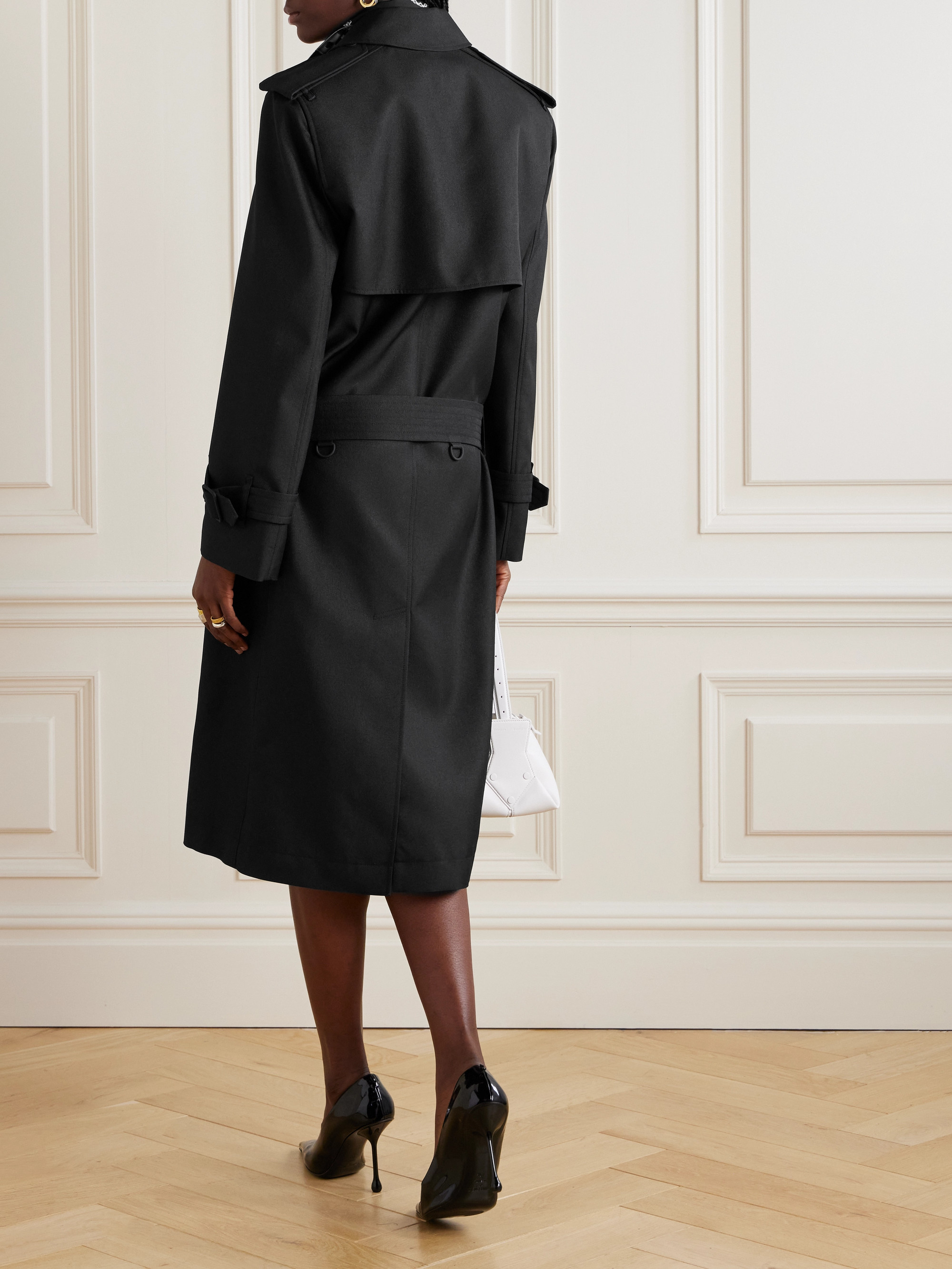 Burberry Silk-blend twill trench coat thumbnail