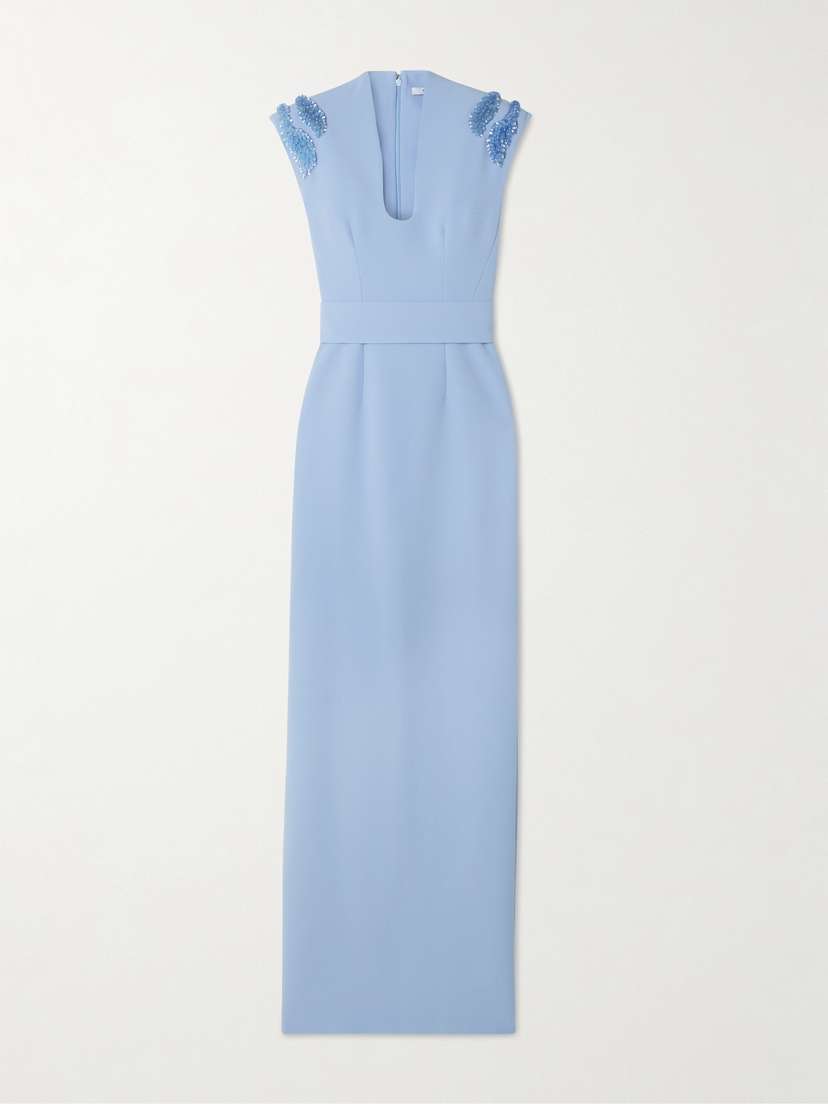 Safiyaa Dana Embellished Crepe Gown