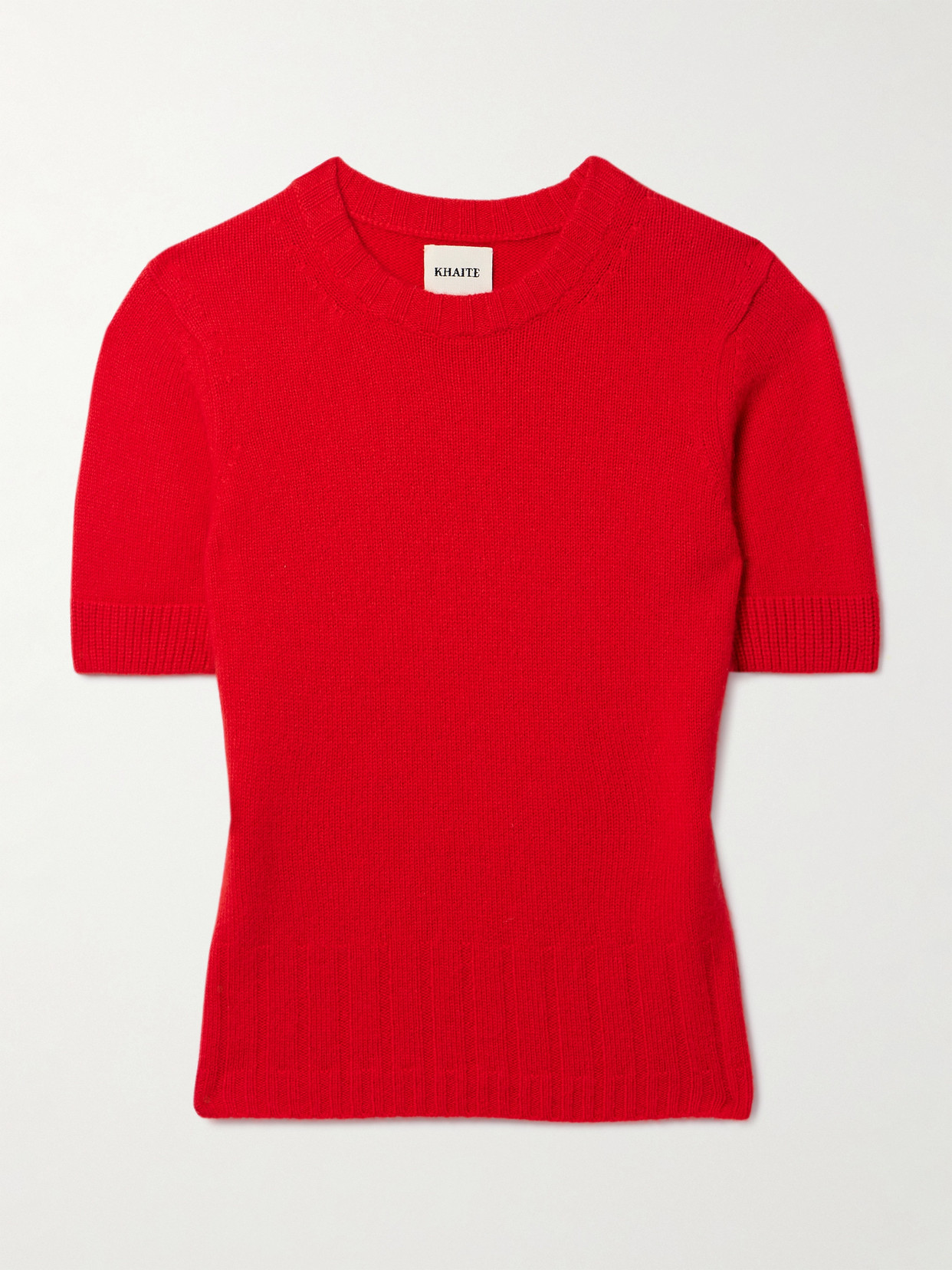 Shop Khaite Luphia Cashmere T-shirt In Red