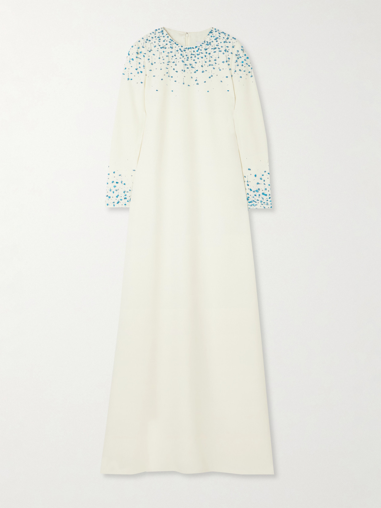 Safiyaa Naima Embellished Stretch-crepe Gown In Ivory