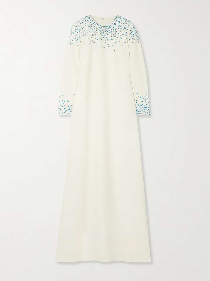 Safiyaa Naima Embellished Stretch-crepe Gown