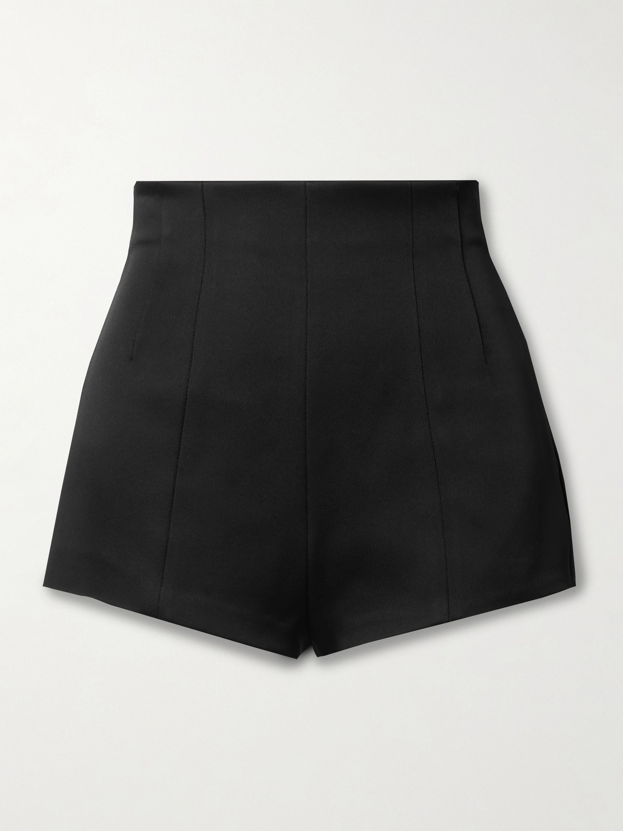 Khaite Lennman Satin-crepe Shorts In Black