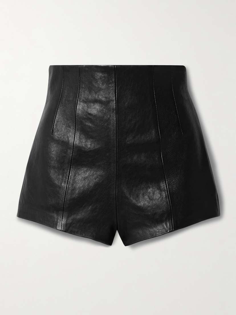 Khaite Lennman Leather Shorts