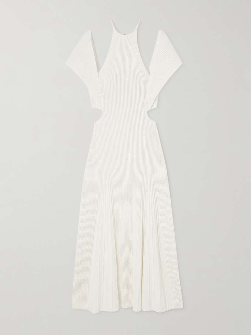 Chloé Cutout Ribbed Wool Gown - x large