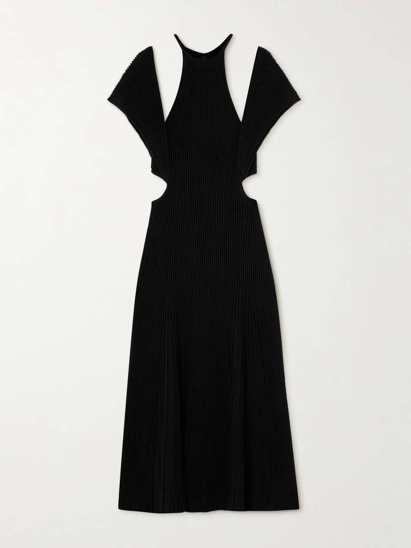 Chloé Cutout Ribbed Wool Gown - x large