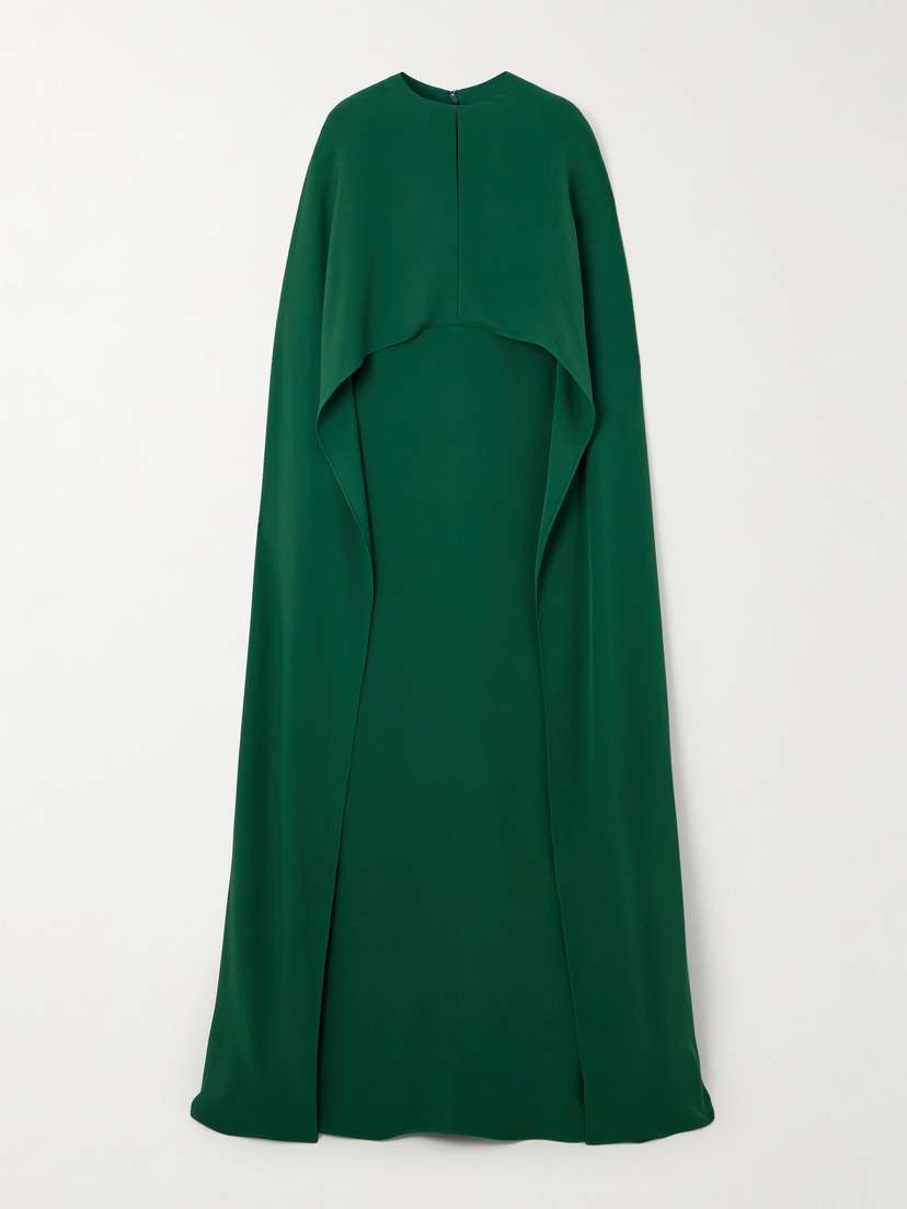 Valentino Garavani Cape-effect Silk-crepe Gown
