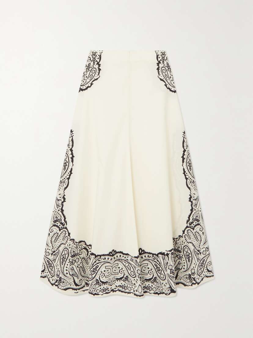 Chloé Print Cotton-poplin Maxi Skirt