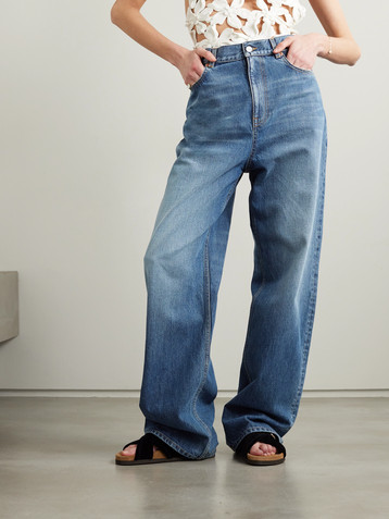 Valentino Garavani High-rise wide-leg jeans
