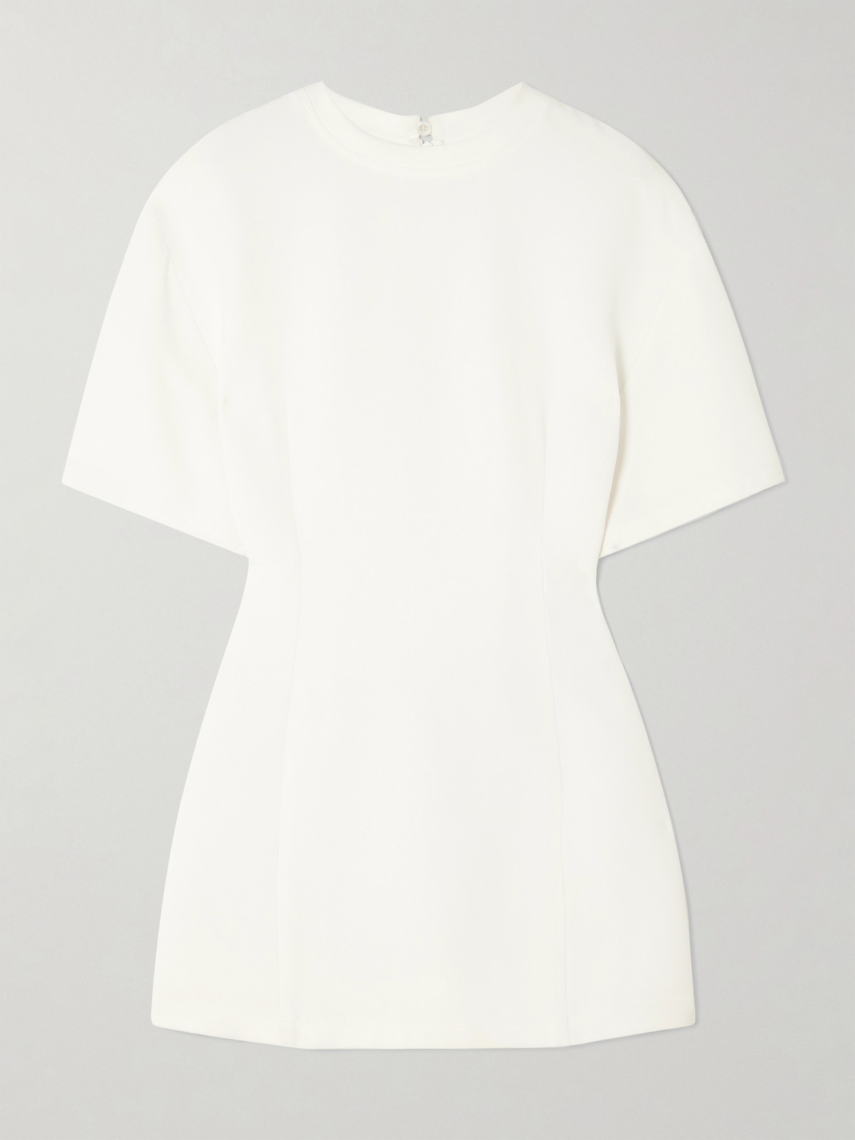 Shop Valentino Crepe Mini Dress In White